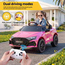 Load image into Gallery viewer, Ride On Car Licensed Audi RS3 Car for Kids 12V Remote Control Pink

