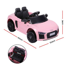 Load image into Gallery viewer, Ride On Car Licensed Audi R8 12V Electric Car for Kids Battery Pink
