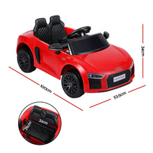 Load image into Gallery viewer, Ride On Car Licensed Audi R8 12V Electric Car for Kids Battery Red
