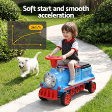 Load image into Gallery viewer, Rigo Kids Ride on Car Train 12V Electric Toy 2 Seaters Storage 87cm Blue

