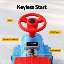 Load image into Gallery viewer, Rigo Kids Ride on Car Train 12V Electric Toy 2 Seaters Storage 87cm Blue
