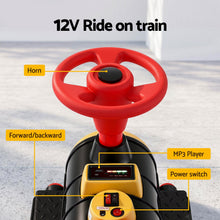 Load image into Gallery viewer, Rigo Kids Ride on Car Train 12V Electric Toy 2 Seater 136cm
