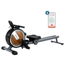 Load image into Gallery viewer, Everfit 16 Level Magnetic Rowing Machine for Home with App Connect Walnut
