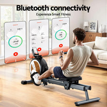 Load image into Gallery viewer, Everfit 16 Level Magnetic Rowing Machine for Home with App Connect Walnut
