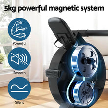 Load image into Gallery viewer, Everfit 16 Level Magnetic Rowing Machine for Home with App Connect Walnut
