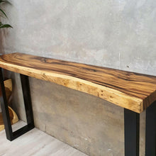 Load image into Gallery viewer, Side table Raintree Wood Console Table, Hallway Table 1.8 Meter 180cm single piece of Raintree wood
