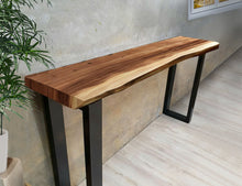 Load image into Gallery viewer, Console Table Live Edge Raintree Wood 120cm
