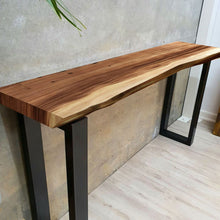 Load image into Gallery viewer, Console Table Live Edge Raintree Wood 150cm
