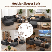 Load image into Gallery viewer, Artiss Modular Sectional Sofa Bed U-Shape 4-Seater Couch Chaise Ottoman Corduroy
