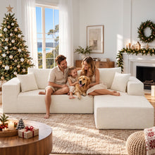 Load image into Gallery viewer, Artiss Modular Sectional Sofa 4-Seater L-Shaped Boneless Sofa Bed Chaise Lounge
