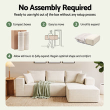 Load image into Gallery viewer, Artiss Modular Sectional Sofa 4-Seater L-Shaped Boneless Sofa Bed Chaise Lounge

