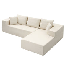 Load image into Gallery viewer, Artiss Modular Sectional Sofa 4-Seater L-Shaped Boneless Sofa Bed Chaise Lounge
