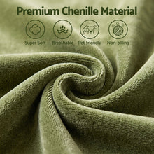 Load image into Gallery viewer, Artiss Sofa &amp; Coffee Table Set Armless Chenille No Assembly Green White &amp; Black
