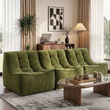 Load image into Gallery viewer, Artiss Set of 3 Sofa Modular Boneless Couches No Assembly Green
