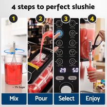 Load image into Gallery viewer, Devanti Commercial Slushie Machine 15L x2 Frozen Drink Maker Dual Tank Silver

