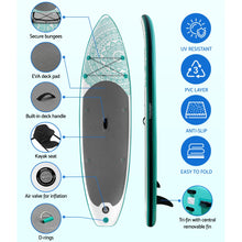 Load image into Gallery viewer, Weisshorn Stand Up Paddle Board 10.6ft Inflatable SUP Surfboard Paddleboard Kayak Surf Green
