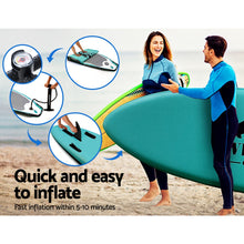 Load image into Gallery viewer, Weisshorn Stand Up Paddle Board 10.6ft Inflatable SUP Surfboard Paddleboard Kayak Surf Green
