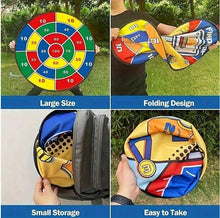 Load image into Gallery viewer, Large Dart Board for Kids, play safely with Sticky Balls and sticky safety Darts, Indoor or Outdoor -Foldable Design and Safe Materials:
