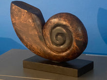Load image into Gallery viewer, Mothers Day gift Decorative hand carved wooden shell on stand
