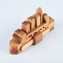 Load image into Gallery viewer, Brainteaser puzzle - 3D Interlocking boat wooden puzzle.
