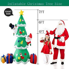 Load image into Gallery viewer, Christmas Inflatable Santa, snow man and Christmas Tree 2.1m Inflatable with LED lights
