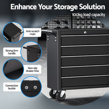 Load image into Gallery viewer, Giantz Tool Chest Trolley 10 Drawers Toolbox Storage Black
