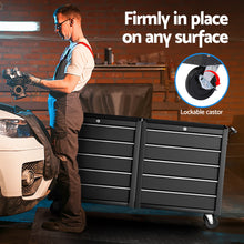 Load image into Gallery viewer, Giantz Tool Chest Trolley 10 Drawers Toolbox Storage Black
