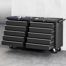 Load image into Gallery viewer, Giantz Tool Chest Trolley 10 Drawers Toolbox Storage Black
