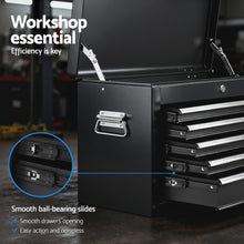 Load image into Gallery viewer, GIANTZ 5 Drawer Tool Chest Box Cabinet Lockable Garage Storage Organiser Black
