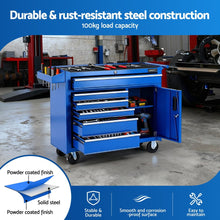 Load image into Gallery viewer, Giantz 6 Drawer Tool Chest Trolley Cabinet Cart Toolbox Storage Organiser Wheels
