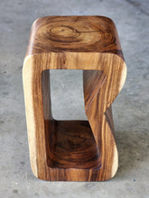 Load image into Gallery viewer, Side Corner Table Plant Stand or Bar Stool with Clear Finish-Raintree Wood
