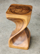 Load image into Gallery viewer, Single twisted stool-Raintree Wood Stool/Corner side Table Lamp Table Carved out of a Whole Tree Trunk.
