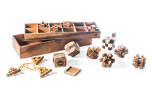 Load image into Gallery viewer, Handmade Wooden Puzzle Box Set - Educational 12 Games Brain Teasers
