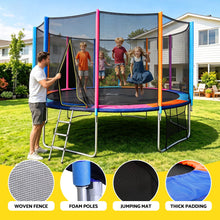 Load image into Gallery viewer, Everfit 16FT Kids Trampoline Rebounder with Enclosure Net Storage Bag
