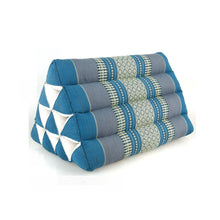 Load image into Gallery viewer, Thai kapok cushion Triangle Back rest reading relaxing cushion Kapok Red or Blue

