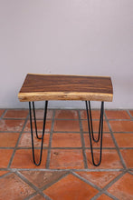Load image into Gallery viewer, Small coffee table, Live Edge Wooden Side Table / Corner Table / Plant or book Stand Raintree Wood
