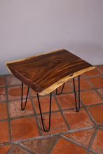Load image into Gallery viewer, Small coffee table, Live Edge Wooden Side Table / Corner Table / Plant or book Stand Raintree Wood
