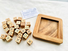 Load image into Gallery viewer, TIC TAC TOE naughts and Crosses XO board game ideal travel on a wooden platform
