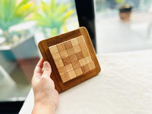Load image into Gallery viewer, TIC TAC TOE naughts and Crosses XO board game ideal travel on a wooden platform
