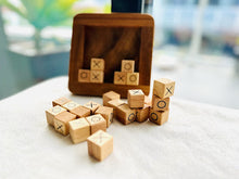 Load image into Gallery viewer, TIC TAC TOE naughts and Crosses XO board game ideal travel on a wooden platform
