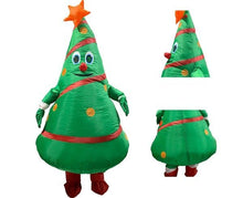 Load image into Gallery viewer, Inflatable Christmas Tree Costume Christmas Costume Polyester Christmas Costume - Green - Size 01
