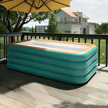 Load image into Gallery viewer, Large inflatable swimming pool, green swimming pool, suitable for home yard, outdoor pool, summer family gathering, must-have pool for playing water
