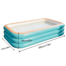 Load image into Gallery viewer, Large inflatable swimming pool, green swimming pool, suitable for home yard, outdoor pool, summer family gathering, must-have pool for playing water
