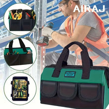 Load image into Gallery viewer, Tool Storage Bag Oxford Cloth Tool Bag Multifunctional Tool Organizer Durable - black - green - Size regular
