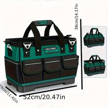 Load image into Gallery viewer, Tool Storage Bag Oxford Cloth Tool Bag Multifunctional Tool Organizer Durable - black - green - Size regular
