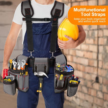 Load image into Gallery viewer, Tool Chest Suspenders Tool Storage Tool Organization Heavy Duty Suspenders - Gray - Size regular
