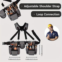 Load image into Gallery viewer, Tool Chest Suspenders Tool Storage Tool Organization Heavy Duty Suspenders - Gray - Size regular
