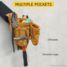 Load image into Gallery viewer, Leather Tool Pouch Tool Storage Australia Adjustable Belt Tool Pouch Fine - Yellow - Size regular
