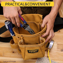 Load image into Gallery viewer, Leather Tool Pouch Tool Storage Australia Adjustable Belt Tool Pouch Fine - Yellow - Size regular
