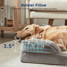 Load image into Gallery viewer, 1 piece set XL size 102*80*18cm orthopedic foam dog bed, designed for super large dogs, C-shaped orthopedic dog bed, washable dog sofa bed, with removable cover and non-slip bottom, with supportive foam sofa design, suitable for pet dogs, cats, rabbits, c
